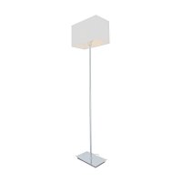 ACA Lighting stojac� lampa chrom kov 1XE27 b�l� kabel hranat� z�kladna H123cm bez st�n�tka MIX&MATCH MF15018CHW