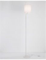 NOVA LUCE stojac� lampa YAMA b�l� st�nidlo a b�l� hlin�k vyp�na� na t�le E27 1x12W 230V IP20 bez ��rovky 9180521