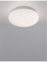 NOVA LUCE stropn� sv�tidlo CLAM b�l� sklo b�l� kov E27 2x12W 230V IP44 bez ��rovky 9738256