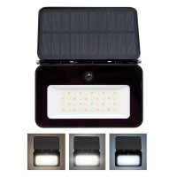 Solight LED sol�rn� reflektor se senzorem, 6W, 660lm, 3CCT, Li-Ion, �ern� WL913
