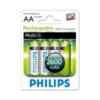 Nab�jec� baterie Philips NiMH 2600 mAh AA (tu�ka)