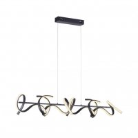 LEUCHTEN DIREKT is JUST LIGHT LED z�v�sn� sv�tidlo v �ern� barv� a modern�m zak�iven�m designu s funkc� stm�v�n� SimplyDim 2700K