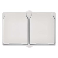 EMOS Z�suvka n�st�nn� dvojit�, b�l�, IP44 1950010206