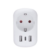 Solight cestovní adaptér s USB do Velké Británie, typ G PA03UK Solight cestovní adaptér s USB do Velké Británie, typ G PA03UK