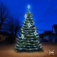 LED sv�teln� sada na stromy vysok� 6-8m, ledov� b�l� s Flash, dekory EFD09S1