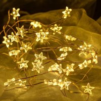 DecoLED LED sv�teln� �et�z na baterie - hv�zdi�ky, teple b�l�, 40 diod, 3,4 m