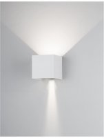 NOVA LUCE venkovn� n�st�nn� sv�tidlo COMO b�l� hlin�k LED 2x3W 3000K 220-240V nastaviteln� �hel 0-90st. IP54 747406