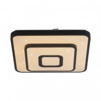 JUST LIGHT LED stropn� sv�tidlo TURANUS, �ern�, hranat�, hv�zdn� nebe 3000K