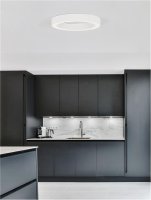 NOVA LUCE stropn� sv�tidlo MORBIDO b�l� hlin�k a akryl LED 50W 230V 2700K - 4000K IP20 v�. d�lkov�ho ovl�d�n� stm�vateln� Tuya 9345632