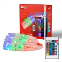 BRILONER LED Strip 20m, d�lkov� ovlada�, RGB barevn� m�dy, b�l� 2323360