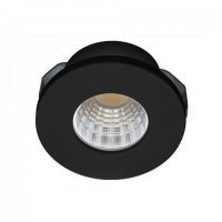 LED Stropn� podhledov� sv�tidlo AZzardo Fill 5W R 3000K black AZ3381 5W 425lm 3000K IP20 4,5cm kulat� �ern�