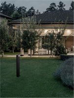 NOVA LUCE venkovn� sloupkov� sv�tidlo ZELDA �ern� hlin�k a akrylov� difuzor proti osln�n� LED 9W 3000K 100-240V IP65 9020924