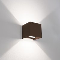 CENTURY Venkovn� n�st�nn� LED sv�tidlo up/down QUADRATO corten 10W 2700/4000/6500K IP65