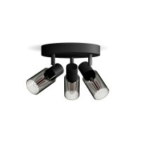 Philips Palms bodov� sv�tidlo 3x E14 25W bez zdroje 20cm kulat� IP20, �ern�