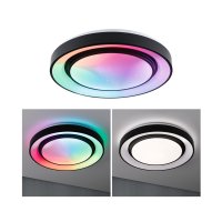 PAULMANN LED stropn� sv�tidlo Rainbow efekt duhy RGBW 230V 38,5W �ern�/b�l�