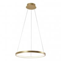 LEUCHTEN DIREKT is JUST LIGHT LED z�v�sn� sv�tidlo ve zlat� barv� se sv�teln�m kruhem a teple b�lou barvou sv�tla 3000K