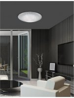 NOVA LUCE stropn� sv�tidlo SHELL b�l� a �ir� strukturovan� sklo E27 3x12W 702203