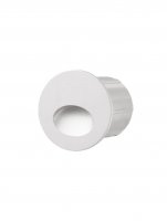 NOVA LUCE venkovn� zapu�t�n� sv�tidlo do zdi CIRCE b�l� hlin�k LED 3W 220-240V 3000K IP54 9136188