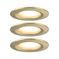 PAULMANN LED vestavn� sv�tidlo 3-krokov�-stm�vateln� Nova Coin z�kladn� sada nev�klopn� IP44 kruhov� 74mm Coin 3x6W 230V stm�vateln� 2700K zlat� mat