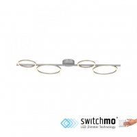 JUST LIGHT LED stropn� sv�tidlo st��brn� kruhov� forma pam�ov� funkce krokov� stm�vateln� 3000K LD 14211-21