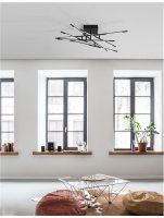 NOVA LUCE stropn� sv�tidlo RACCIO �ern� kov a akryl LED 48W 230V 3000K IP20 stm�vateln� 9180714