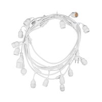 CENTURY venkovn� girlanda b�l� WIRE FIESTA 220-240V 15xE27 IP44 9,27m