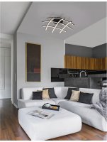 NOVA LUCE stropn� sv�tidlo NARVI �ern� hlin�k a akryl LED 36W 230V 3000K IP20 stm�vateln� 9848136