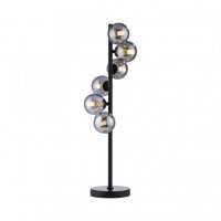 JUST LIGHT Kolekce Sch�ner Wohnen stoln� lampa DUBAI, �ern�, kou�ov� sklo, ���rov� vyp�na� 3000K