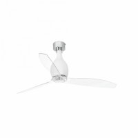 FARO MINI ETERFAN M, bílá/transparentní, stropní ventilátor s DC motorem FARO MINI ETERFAN M, bílá/transparentní, stropní ventilátor s DC motorem