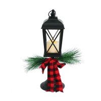 ACA Lighting �ern� plastov� lucerna s b�lou sv��kou, 1 LED na baterie 3xAAA WW IP20 14.5x14.5x54cm X0711149