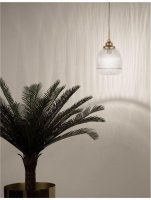 NOVA LUCE závěsné svítidlo MOND saténový zlatý kov čiré sklo E14 1x5W 230V IP20 bez žárovky 9738210 NOVA LUCE závěsné svítidlo MOND saténový zlatý kov čiré sklo E14 1x5W 230V IP20 bez žárovky 9738210