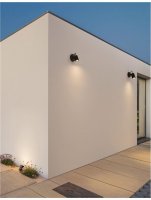 NOVA LUCE venkovn� n�st�nn� sv�tidlo FEND �ern� hlin�k a sklo LED 5W 3000K 100-240V 21st. IP65 9971451