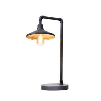 ACA Lighting stoln� lampa 1XE27 �ern�+zlat� kovov� 34X22XH56CM PIPE AR4171T56BG