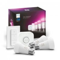 Hue Bluetooth LED White and Color Ambiance set 3ks ��rovek Philips + Hue Bridge m�stek + Hue Switch 8719514291355 E27 A60 9W 1100lm 2000-6500K RGB stm�vateln�