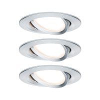 PAULMANN Vestavné svítidlo LED Nova kruhové 3x6,5W hliník broušený nastavitelné 3-krokové-stmívatelné 934.87 P 93487 PAULMANN Vestavné svítidlo LED Nova kruhové 3x6,5W hliník broušený nastavitelné 3-krokové-stmívatelné 934.87 P 93487