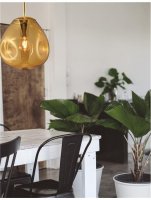 NOVA LUCE závěsné svítidlo LAVA zlatý kov ručně vyrobené zlaté sklo E27 1x12W 230V IP20 bez žárovky 9190403 NOVA LUCE závěsné svítidlo LAVA zlatý kov ručně vyrobené zlaté sklo E27 1x12W 230V IP20 bez žárovky 9190403