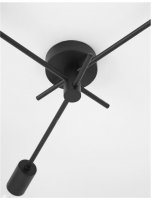 NOVA LUCE stropn� sv�tidlo GRANSO �ern� kov E27 3x12W 230V IP20 bez ��rovky 9156303