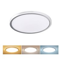 Solight LED osv�tlen� Acate s ochranou proti vlhkosti, IP54, 24W, 2160lm, 3CCT, 30cm, st��brn� WO826