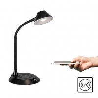 JUST LIGHT LED stoln� lampa �ern� bezdr�tov� nab�jen� telefonu dotykov� stm�va� nastaviteln� 3000K LD 14414-18
