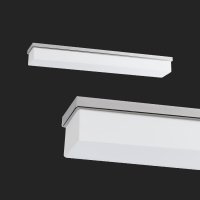 OSMONT SYL51926 SYLVIA 2 stropn�/n�st�nn� sklen�n� sv�tidlo nerez le�t�n� / b�l� IP44 4000 K 18W LED