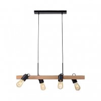 LEUCHTEN DIREKT is JUST LIGHT závěsné svítidlo CANOP, černá, 4 ramenné, dřevo, kov, industriální design LEUCHTEN DIREKT is JUST LIGHT závěsné svítidlo CANOP, černá, 4 ramenné, dřevo, kov, industriální design