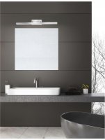 NOVA LUCE n�st�nn� sv�tidlo nad zrcadlo MODENA chromovan� hlin�k a akryl LED 18W 3000K IP44 787004
