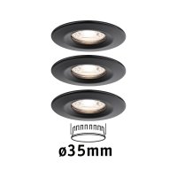 PAULMANN LED vestavn� sv�tidlo Nova Mini Coin z�kladn� sada nev�klopn� 66mm Coin 3x4W 230V 2700K