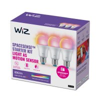 WiZ SET 3x LED žárovka E27 A60 8,8W 806lm 2200-6500K RGB IP20, stmívatelná WiZ SET 3x LED žárovka E27 A60 8,8W 806lm 2200-6500K RGB IP20, stmívatelná