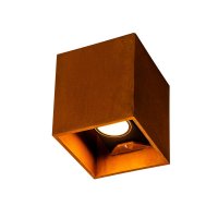 BIG WHITE RUSTY UP/DOWN WL venkovn� LED n�st�nn� p�isazen� sv�tidlo hranat� rezav� CCT switch 3000/4000 K 1004650