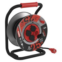 EMOS Guma-neopr�n prodlu�. kabel, buben kovov� � 4z, 25m, 1,5mm2 P084254