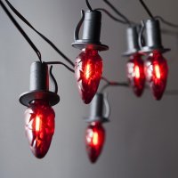 Prodloužení pro venkovní soupravu LED Filament Šiška červená, černá kabeláž, bez trafa Prodloužení pro venkovní soupravu LED Filament Šiška červená, černá kabeláž, bez trafa