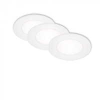 BRILONER LED vestavn� sv�tidla 3ks sada, pr. 8,6 cm, 3 W, b�l� BRI 7125-436