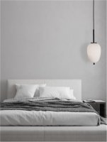 NOVA LUCE závěsné svítidlo LATO černý kov a opálové sklo E14 1x5W 230V IP20 bez žárovky 9624076 NOVA LUCE závěsné svítidlo LATO černý kov a opálové sklo E14 1x5W 230V IP20 bez žárovky 9624076