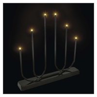 EMOS LED sv�cen kovov� �ern�, 40 cm, 2x AA, vnit�n�, tepl� b�l� DCAW24